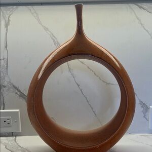 Elegant Brown Ceramic Art Piece